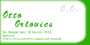 otto orlovics business card